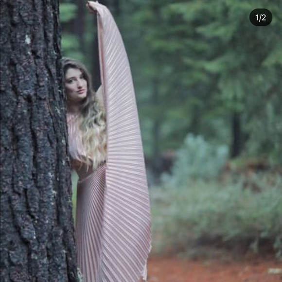 A.L.C. metallic pleated dress, gold-copper color - Picture 5 of 8